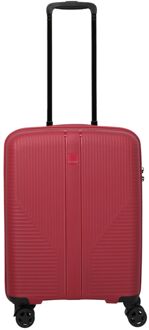 Travelite Air Stripe Spinner Cabin Trolley red hardcase koffer lichtgewicht koffer Rood - H 55 x B 35 x D 25 cm