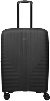 Travelite Air Stripe Spinner M Expandable black hardcase koffer lichtgewicht koffer Zwart - H 66 x B 45 x D 28 cm