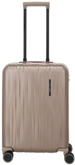 Travelite Barbara Novelty 4 Wheel Cabin Trolley satin nude hardcase koffer Beige - H 55 x B 39 x D 20 cm