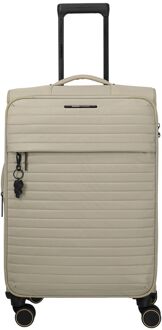 Travelite Barbara Stepp 4 Wheel Trolley M champagner zachte koffer - H 68 x B 42 x D 27 cm