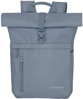 Travelite Basics Rollup laptop laptop rugzak bluegrey Blauw - H 60 x B 37 x D 16 cm