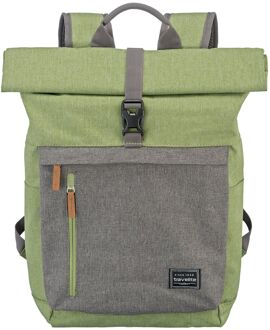 Travelite Basics Rollup laptop laptop rugzak green/grey Groen - H 60 x B 37 x D 16 cm