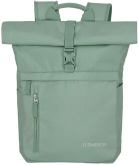 Travelite Basics Rollup laptop laptop rugzak light green Groen - H 60 x B 37 x D 16 cm