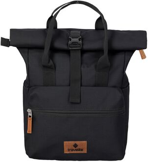 Travelite Basics Short Handle Rollup black rugzak Zwart - H 37 x B 28 x D 14 cm
