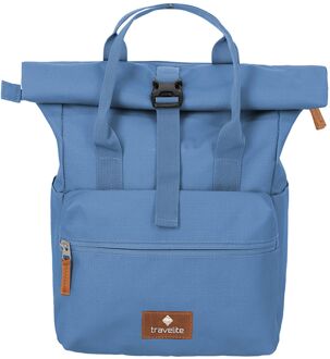 Travelite Basics Short Handle Rollup denim rugzak Blauw - H 37 x B 28 x D 14 cm