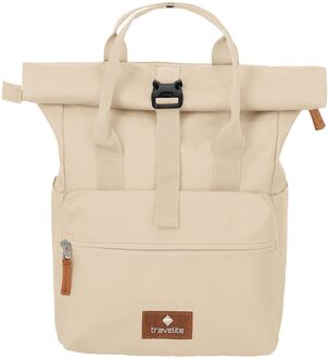 Travelite Basics Short Handle Rollup off-white rugzak Wit - H 37 x B 28 x D 14 cm