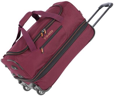 Travelite Basics Wheeled Duffle 55 Expandable dark red Handbagage koffer Trolley Rood - H 55 x B 32 x D 29