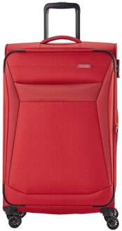 Travelite Chios 4 Wiel Trolley L red Zachte koffer Rood - H 78 x B 46 x D 34