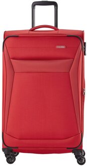 Travelite Chios 4 Wiel Trolley L red Zachte koffer Rood - H 78 x B 46 x D 34