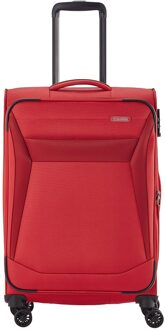 Travelite Chios 4 Wiel Trolley M red Zachte koffer Rood - H 67 x B 42 x D 31