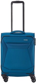 Travelite Chios 4 Wiel Trolley S petrol Zachte koffer Blauw - H 55 x B 39 x D 20