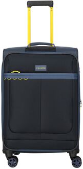Travelite Color Craze 4 Wheel Trolley M navy zachte koffer lichtgewicht koffer Blauw - H 66 x B 43 x D 28 cm