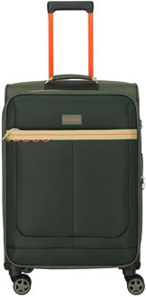Travelite Color Craze 4 Wheel Trolley M olive zachte koffer lichtgewicht koffer Groen - H 66 x B 43 x D 28 cm