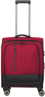 Travelite Crosslite 4 Wheel Cabin Trolley Expandable red zachte koffer pilotenkoffer Rood - H 55 x B 40 x D 23 cm