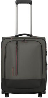 Travelite Crosslite 5.0 2 Wiel Trolley S Expandable dark olive zachte koffer Groen - H 54 x B 40 x D 20 cm
