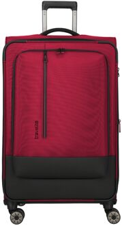 Travelite Crosslite 5.0 4w Trolley L red zachte koffer Rood - H 77 x B 47 x D 32 cm