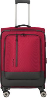 Travelite Crosslite 5.0 4w Trolley M red zachte koffer Rood - H 66 x B 43 x D 28 cm
