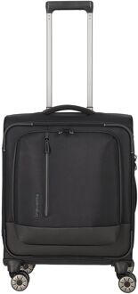 Travelite Crosslite 5.0 4w Trolley S black zachte koffer Zwart - H 55 x B 40 x D 20 cm