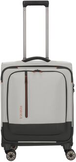 Travelite Crosslite 5.0 4w Trolley S white sand zachte koffer Zand - H 55 x B 40 x D 20 cm