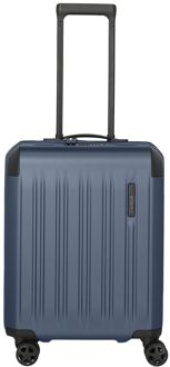 Travelite Dynamiic 4 Wheel Cabin Trolley denim hardcase koffer Blauw - H 55 x B 40 x D 20 cm