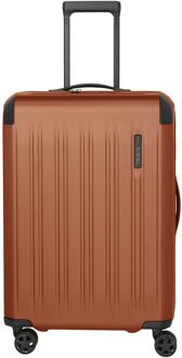 Travelite Dynamiic 4 Wheel Trolley M amber hardcase koffer Oranje - H 66 x B 46 x D 26 cm