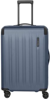 Travelite Dynamiic 4 Wheel Trolley M denim hardcase koffer Blauw - H 66 x B 46 x D 26 cm