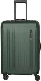 Travelite Dynamiic 4 Wheel Trolley M green hardcase koffer Groen - H 66 x B 46 x D 26 cm