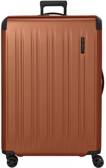 Travelite Dynamiic 4 Wheel Trolley XL amber hardcase koffer Oranje - H 81 x B 55 x D 34 cm