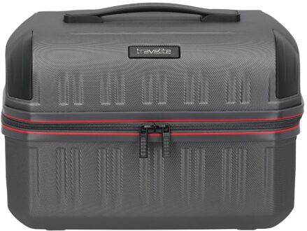 Travelite Dynamiic Beautycase anthracite hardcase koffer Grijs - H 38 x B 27 x D 23 cm