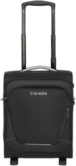 Travelite Jetpack Easy 2 Cabin black zachte koffer lichtgewicht koffer Zwart - H 40 x B 30 x D 20 cm