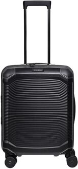 Travelite Millennium Spinner Cabin Trolley black hardcase koffer lichtgewicht koffer Zwart - H 55 x B 40 x D 20 cm