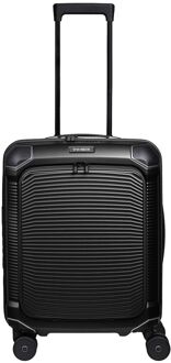 Travelite Millennium Spinner Cabin Trolley Frontpocket black hardcase koffer Zwart - H 55 x B 40 x D 23 cm