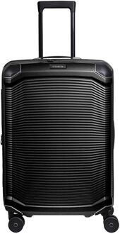 Travelite Millennium Spinner M Expandable black hardcase koffer lichtgewicht koffer Zwart - H 67 x B 46 x D 26 cm