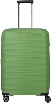 Travelite Mooby 4w Trolley M green hardcase koffer lichtgewicht koffer Groen - H 66 x B 45 x D 28/32 cm