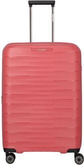 Travelite Mooby 4w Trolley M red hardcase koffer lichtgewicht koffer Rood - H 66 x B 45 x D 28 cm