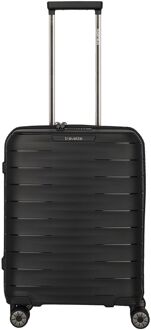 Travelite Mooby 4w Trolley S black hardcase koffer lichtgewicht koffer Zwart - H 55 x B 40 x D 20 cm