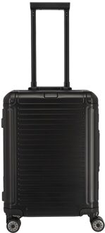 Travelite Next 2.0 Aluminium 4w Trolley S black matt hardcase koffer Zwart - H 55 x B 39 x D 22 cm