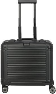 Travelite Next 4W Business Wheeler black matt hardcase koffer pilotenkoffer Zwart - H 44 x B 43 x D 23 cm