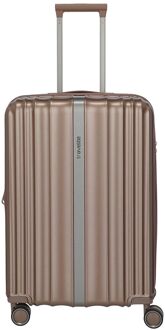 Travelite Paros 4W Trolley M cappuccino hardcase koffer Bruin - H 65 x B 44 x D 25 cm