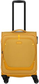 Travelite Umbria 4 Wheel Cabin Trolley golden glow zachte koffer lichtgewicht koffer Geel - H 55 x B 39 x D 20 cm