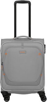 Travelite Umbria 4 Wheel Cabin Trolley smoky grey zachte koffer lichtgewicht koffer Grijs - H 55 x B 39 x D 20 cm