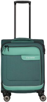 Travelite Viia 4 Wheel Trolley S green Zachte koffer Groen - H 55 x B 38 x D 20