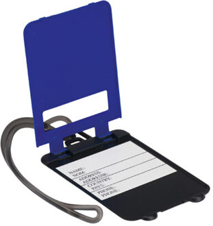 Traveller plastic bagagelabel - maat One size Blauw