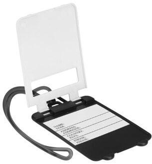Traveller plastic bagagelabel - maat One size Wit