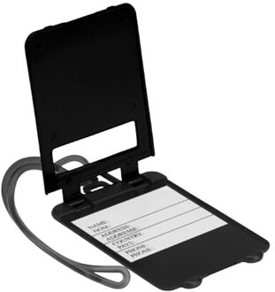 Traveller plastic bagagelabel - maat One size Zwart