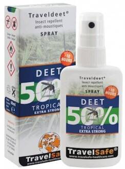Travelsafe TravelDEET - 50% deet Spray - 60ml - exta strong tropical