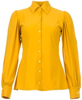Travelwear blouse met pofmouwen Dori  geel - XS,S,M,