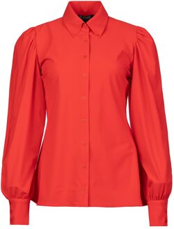Travelwear blouse met pofmouwen Doris  rood - XS,M,