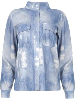 Travelwear blouse met print Andrax  blauw - L,