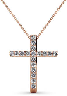 Traverse hangers - Roségoud en kristal